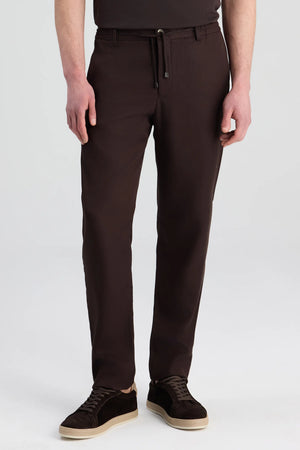 TWN Relaxed Fit Pleatless Jogger Pants Casual Men's Trousers