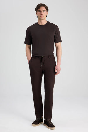 TWN Relaxed Fit Pleatless Jogger Pants Casual Men's Trousers