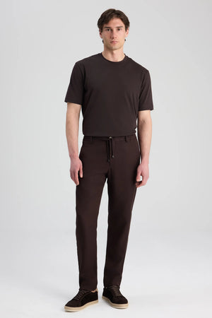TWN Relaxed Fit Pleatless Jogger Pants Casual Men's Trousers