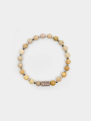 TWN Men's Natural Stone Beaded Bracelet for Everyday Wear