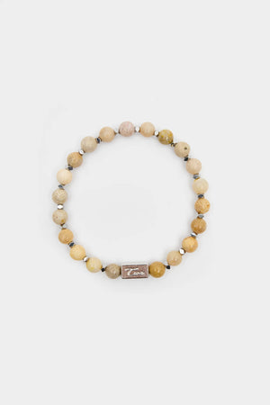 TWN Men's Natural Stone Beaded Bracelet for Everyday Wear