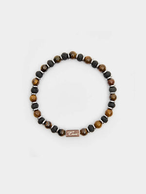 TWN Natural Stone Beaded Bracelet Everyday Men's Casual Accessory