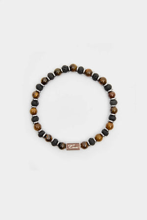 TWN Natural Stone Beaded Bracelet Everyday Men's Casual Accessory
