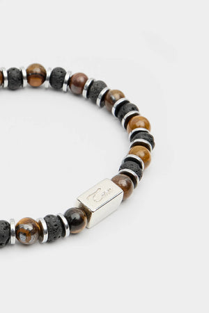 TWN Natural Stone Beaded Bracelet Everyday Men's Casual Accessory