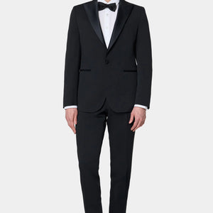 TWN Slim Fit Crepe Pattern Tuxedo Suit Premium Formal Ceremony Men's Suit - 6ESS5E306509M