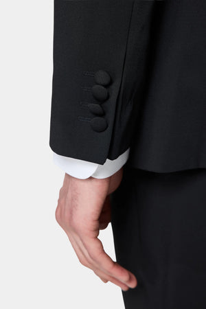 TWN Slim Fit Crepe Pattern Tuxedo Suit Premium Formal Ceremony Men's Suit - 6ESS5E306509M