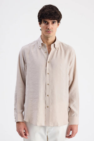 D'S Damat Comfort Fit Modal Blend Plain Shirt Casual Men's Shirt