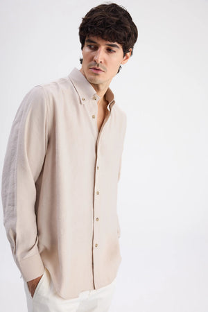 D'S Damat Comfort Fit Modal Blend Plain Shirt Casual Men's Shirt