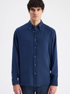 D'S Damat Comfort Fit Modal Blend Plain Shirt Casual Men's Shirt