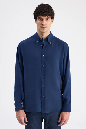 D'S Damat Comfort Fit Modal Blend Plain Shirt Casual Men's Shirt
