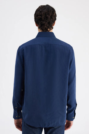 D'S Damat Comfort Fit Modal Blend Plain Shirt Casual Men's Shirt