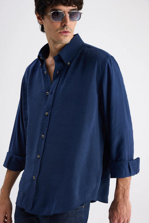 D'S Damat Comfort Fit Modal Blend Plain Shirt Casual Men's Shirt