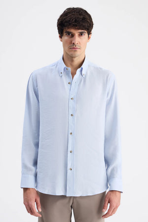 D'S Damat Comfort Fit Modal Blend Plain Shirt Casual Men's Shirt