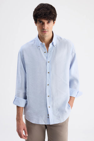D'S Damat Comfort Fit Modal Blend Plain Shirt Casual Men's Shirt