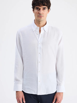 D'S Damat Comfort Fit Modal Blend Plain Shirt Casual Men's Shirt
