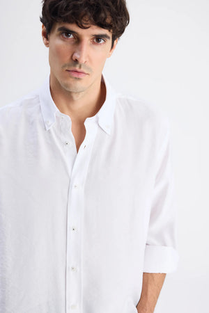 D'S Damat Comfort Fit Modal Blend Plain Shirt Casual Men's Shirt