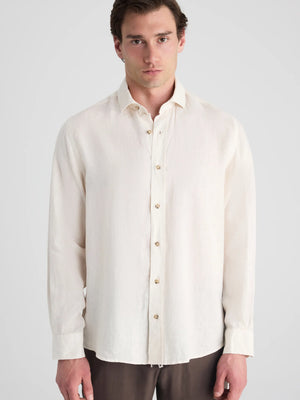 D'S Damat Comfort Fit 100% Linen Shirt Lightweight Casual Men's Shirt