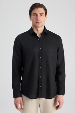 D'S Damat Comfort Fit 100% Linen Shirt Lightweight Casual Men's Shirt