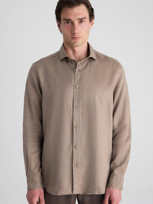 D'S Damat Comfort Fit 100% Linen Shirt Lightweight Casual Men's Shirt