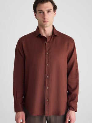 D'S Damat Comfort Fit 100% Linen Shirt Lightweight Casual Men's Shirt