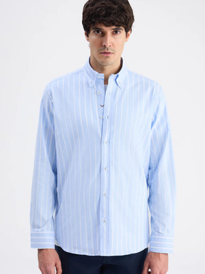D'S Damat Comfort Fit 100% Cotton Striped Shirt Casual Men's Shirt