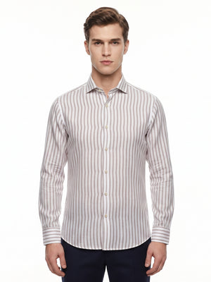 D'S Damat Men's Regular Fit Cotton Linen Casual Shirt