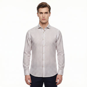 D'S Damat Men's Regular Fit Cotton Linen Casual Shirt