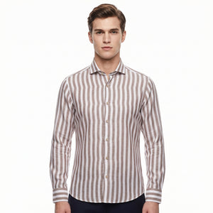 D'S Damat Men's Regular Fit Cotton Linen Casual Shirt