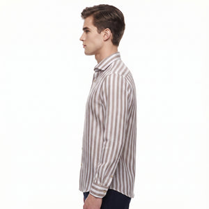 D'S Damat Men's Regular Fit Cotton Linen Casual Shirt