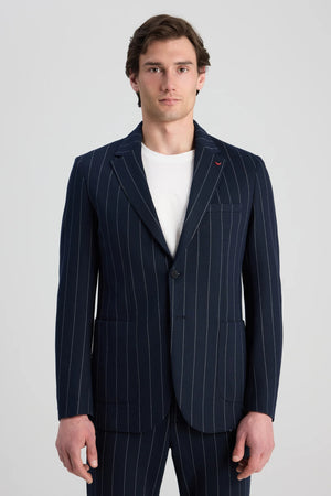 D'S Damat Regular Fit Printed Stretch Suit Casual Men's Suit