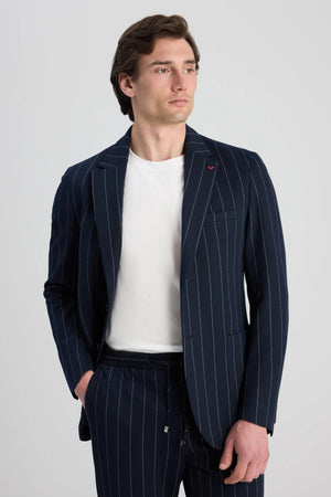 D'S Damat Regular Fit Printed Stretch Suit Casual Men's Suit