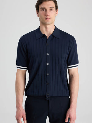 D'S Damat Regular Fit RPT Stretch Cardigan Performance Casual Men's Knitwear