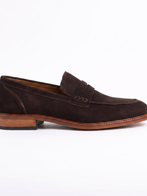 D'S Damat Men's Genuine Suede Penny Loafers Slip-On Dress Shoes