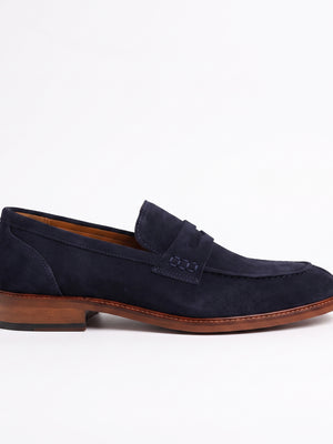 D'S Damat Men's Genuine Suede Penny Loafers Slip-On Dress Shoes