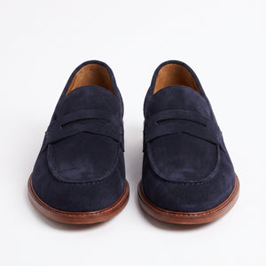 D'S Damat Men's Genuine Suede Penny Loafers Slip-On Dress Shoes