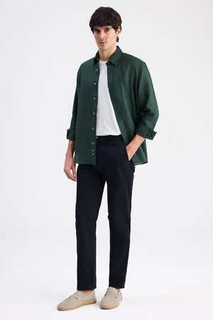 D'S Damat Relaxed Fit Gabardine Chino Trousers Cotton Stretch Casual Men's Pants