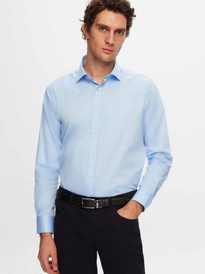 D'S Damat Men's Regular Fit 100% Cotton Nano Care Shirt