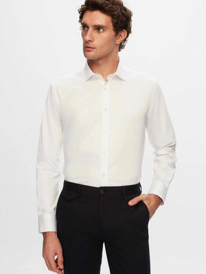 D'S Damat Men's Regular Fit 100% Cotton Nano Care Shirt