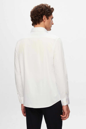 D'S Damat Men's Regular Fit 100% Cotton Nano Care Shirt