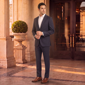 D'S Damat Regular Fit Wool Blend Stretch Suit Premium Men's Formal Suit 6HE05OB35501D-105