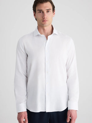 D'S Damat Slim Fit Linen Lyocell Cotton Blend Striped Shirt Formal Men's Shirt