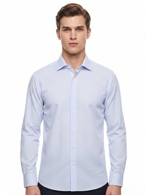 D'S Groom Regular Fit Cotton Blend Striped Shirt Formal Men's Dress Shirt