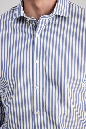 D'S Damat Slim Fit 100% Cotton Striped Shirt Formal Men's Dress Shirt