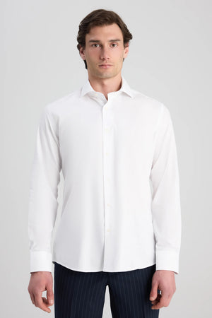 D'S Damat Slim Fit Cotton Blend Textured Shirt Formal Men's Dress Shirt