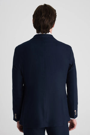 D'S Damat Regular Fit Wool Linen Blend Textured Jacket Formal Men's Blazer