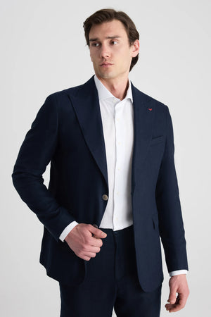 D'S Damat Regular Fit Wool Linen Blend Textured Jacket Formal Men's Blazer
