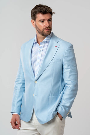 D'S Damat Regular Fit Wool Linen Blend Textured Jacket Formal Men's Blazer