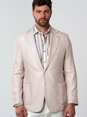 D'S Damat Regular Fit Wool Linen Blend Textured Jacket Formal Men's Blazer