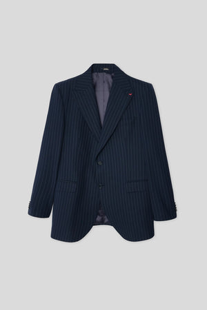D'S Damat Comfort Fit Wool Blend Striped Suit Premium Stretch Formal Men's Suit - 6HF05KV06604M