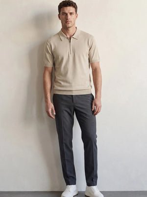 D'S Damat Men's Slim Fit Viscose Blend Knit Sweater with RPT DRY Technology
